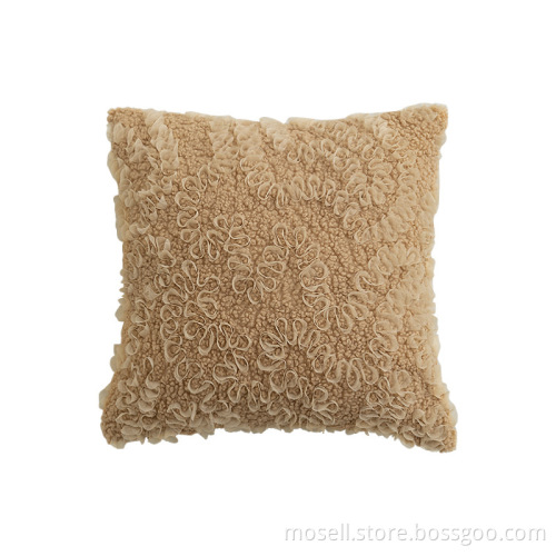MOSELL! Fashion Design 3D Flower Hand-Made Polyester Cushion